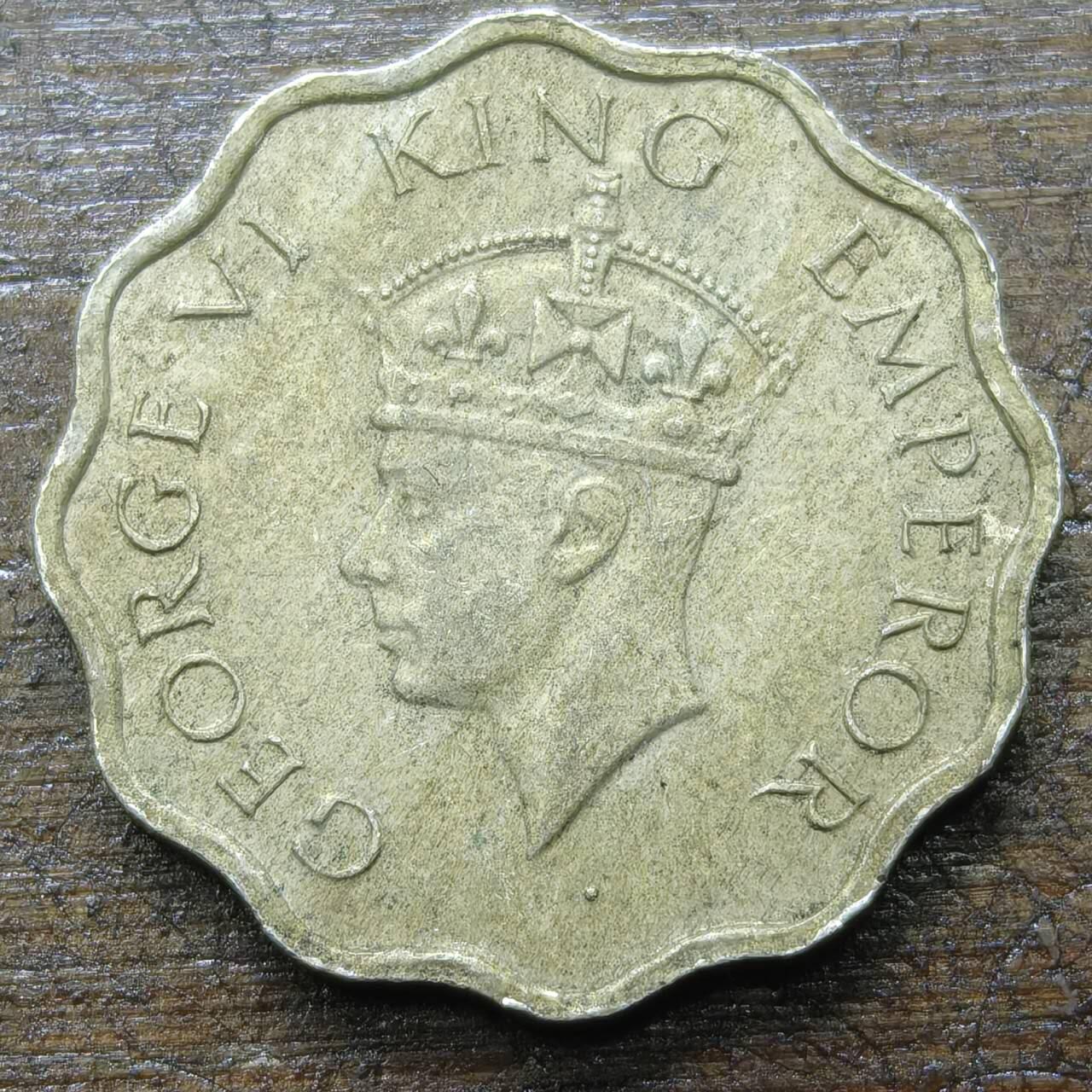 【铜匠收藏】★第142★散币专场 不寄存，30包邮。不满30元，支付5元运费。《接受代拍 代送NGC评级》 90【无寄存】印度 1941年 1安娜