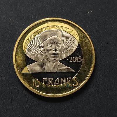 【全场包邮】纯粹捡漏拍498场-持续更新中 - 【商业币】法属马提尼克2015年10法郎双金属样币