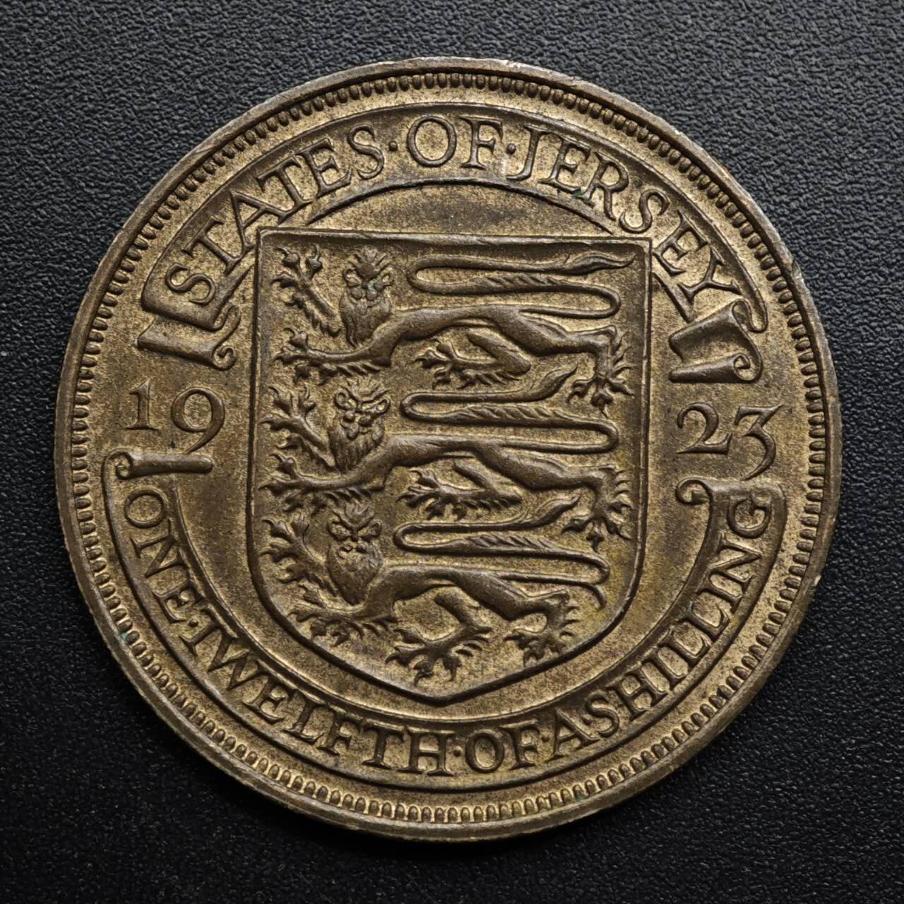 【淘币小摊】限时拍第八百五十七拍  老铜币场  满百包邮可预留两周  周一统一发货  泽西岛1923年乔治五世1/12先令铜币