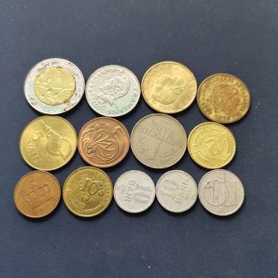 【全场包邮】纯粹捡漏拍498场-持续更新中 - 世界各国各年份散币K组-14枚一组-意大利+德国+智利+克罗地亚等