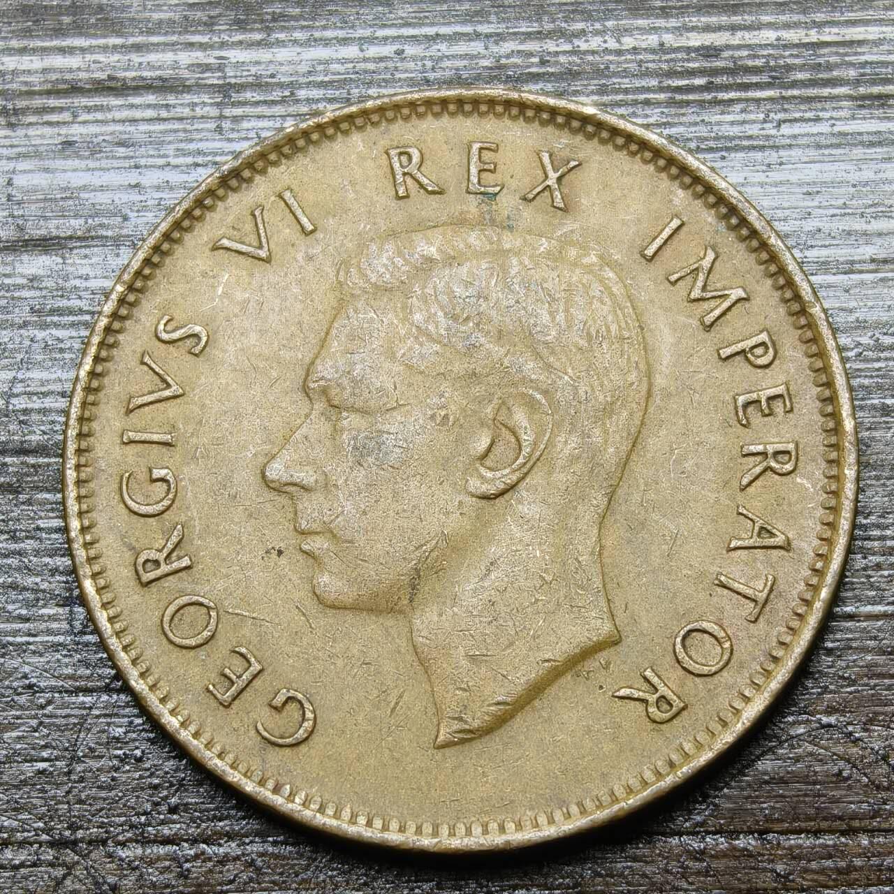 【铜匠收藏】★第142★散币专场 不寄存，30包邮。不满30元，支付5元运费。《接受代拍 代送NGC评级》 46【无寄存】英属南非 1942年 1/2便士 铜币