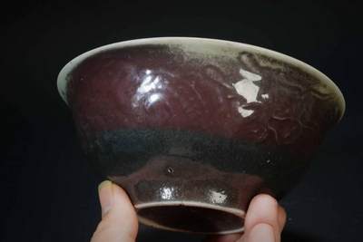 上海都达杂项专场90【全场包邮】  红釉斗笠碗83-58