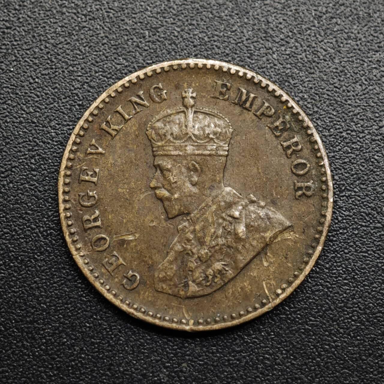 【淘币小摊】限时拍第八百五十七拍  老铜币场  满百包邮可预留两周  周一统一发货  印度1930年乔治五世1/12安娜铜币