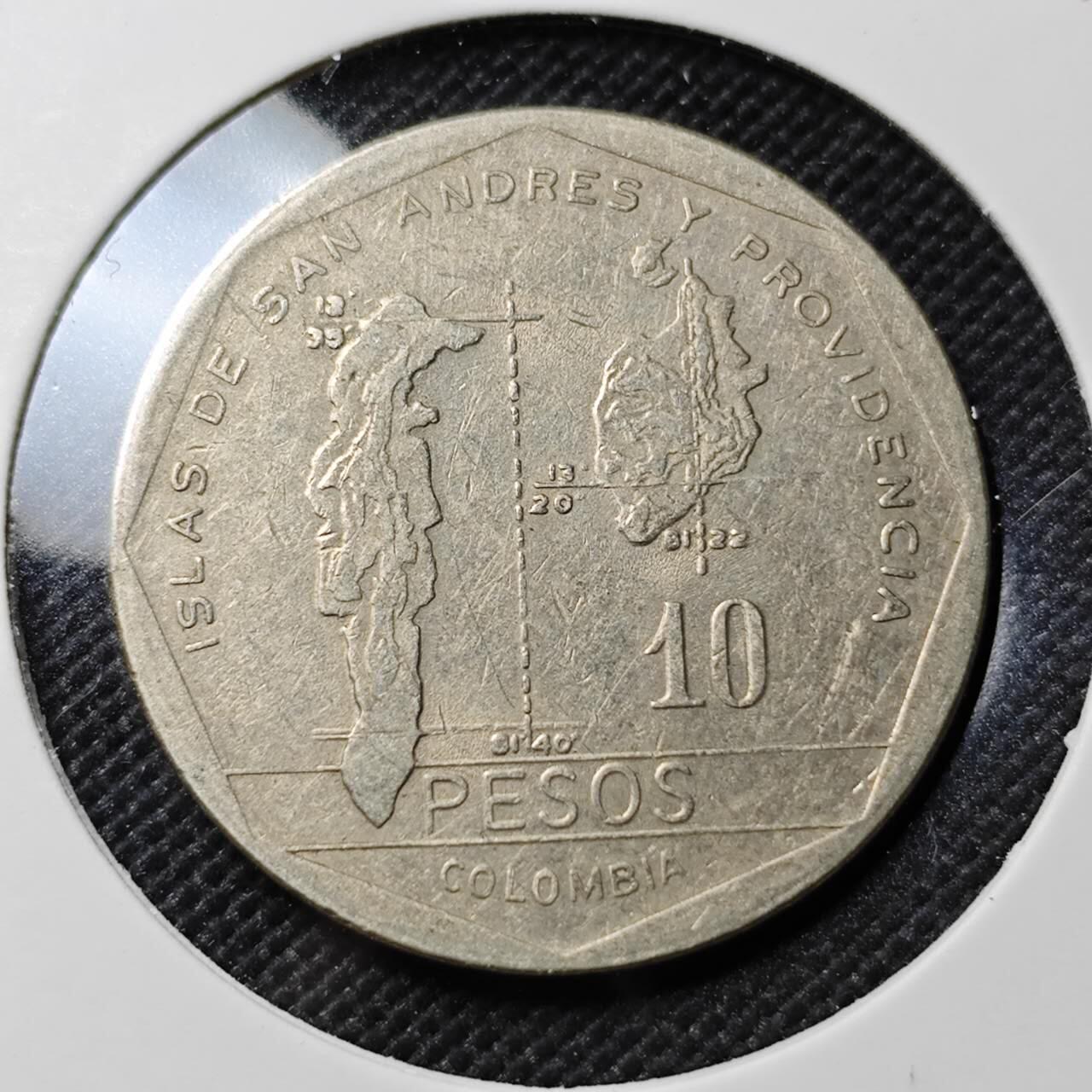 KK钱币收藏小铺  第390期  2月预留时间 周末发货  哥伦比亚10比索