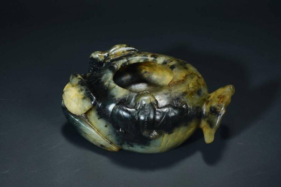 上海都达杂项专场十二（全场包邮】 老玉雕水盂83-75