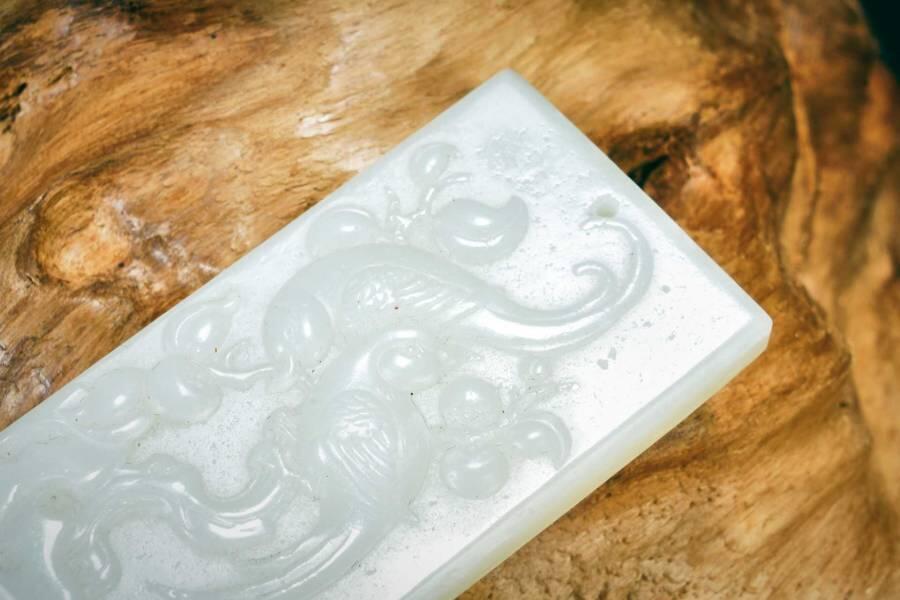 上海都达杂项专场十一（全场包邮） 和田玉籽料精雕《双喜临门》挂件89-17