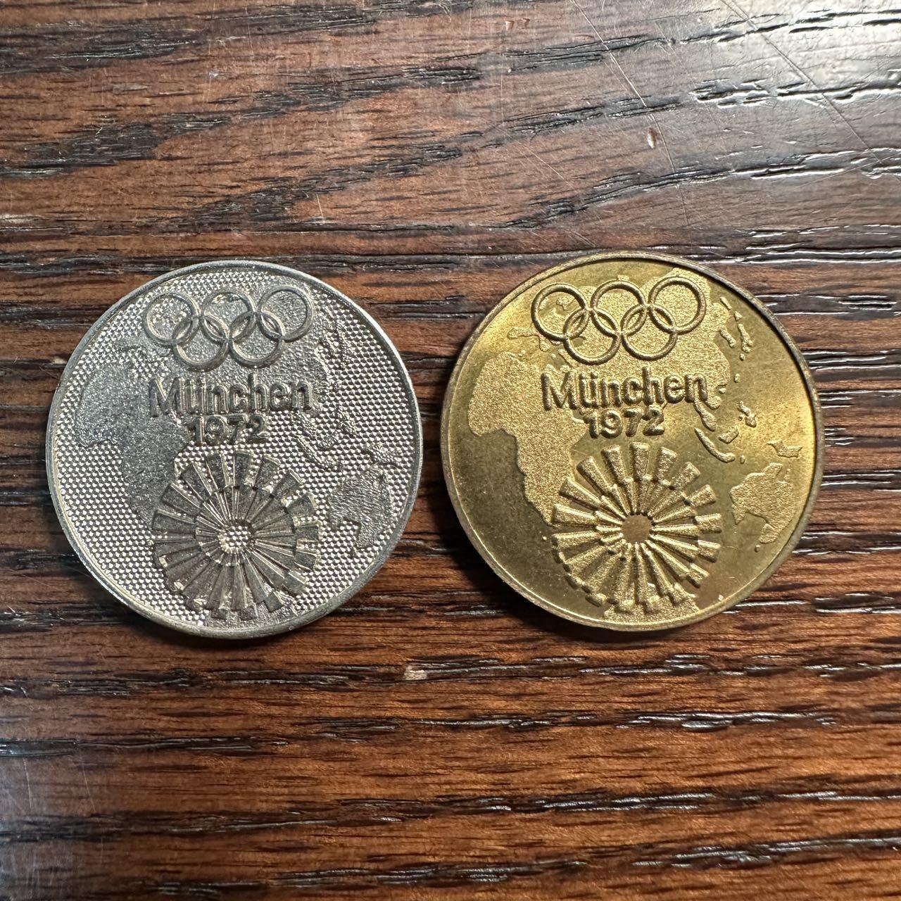 蒂克钱币-第58场 外国散币 奥运/博览会纪念章免佣限时拍 日本 1972年 慕尼黑奥运会纪念章两枚