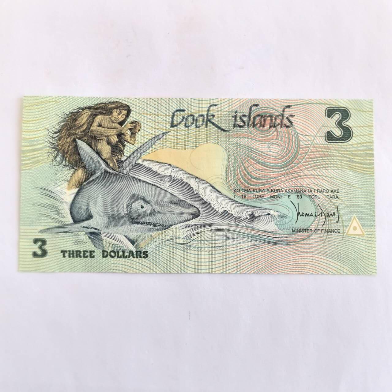 各国外币第110期 库克群岛3元 全新