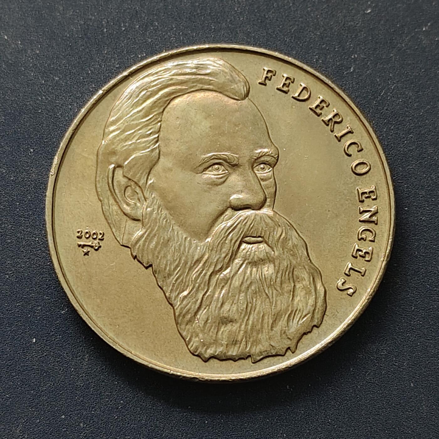 【全场包邮】纯粹捡漏拍498场-持续更新中 古巴2002年1比索伟人恩格斯纪念币