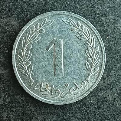 逸泉钱币2026第十四场世界各国散币纪念币A1214-1613 - 1524突尼斯1米利姆