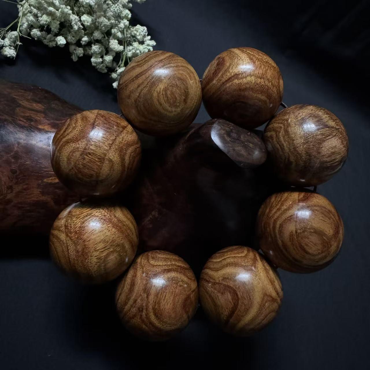 零元拍：海南黄花梨 霸气大手珠 35MM 霸气吧