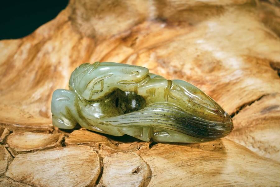 上海都达杂项专场十二（全场包邮】 和田古玉马上有钱手把件89-21