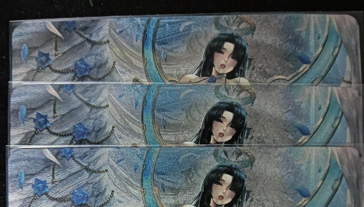 花开卡拍第61期（3月7号周六截拍，品控勿拍!!!拍品不寄存，运费5元（新疆需补运费差价或顺丰到付），自制卡难免瑕疵，可能存在轻微撞角爆边等出厂瑕疵，品控介意勿拍！） 宁缺卡牌 阿撒兹勒三宫 粗闪