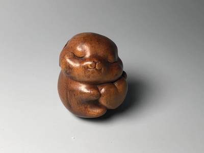 喵了个咪的第三期木器杂项小摆件拍卖 - 黄杨木小兔子