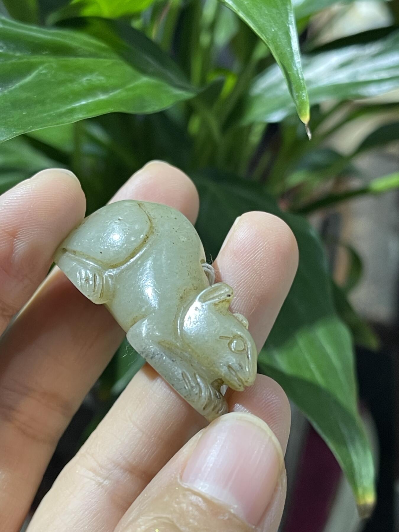 喵了个咪的第二期玉器杂项拍卖 和田玉老鼠