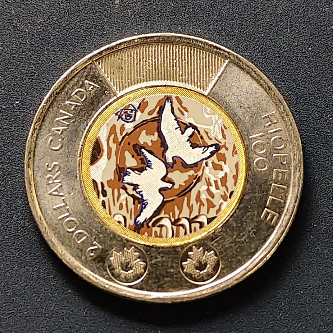 【全场包邮】纯粹捡漏拍498场-持续更新中 加拿大2023年2元艺术家让·保罗·里奥佩尔诞辰100周年彩色纪念币