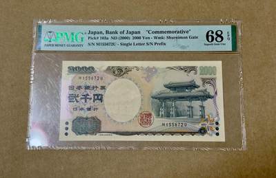 【礼羽收藏】🌏世界钱币拍卖第122期 - 千禧年纪念钞守礼门单冠PMG68分