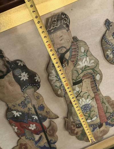 绝品清代八仙刺绣挂屏装饰品摆件