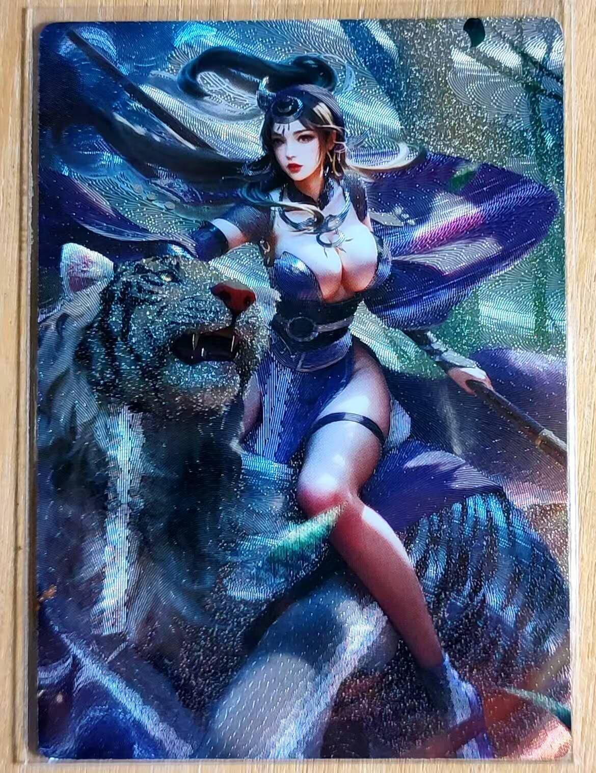 春节前倒数第二场！！龙虎卡牌-七四场（满200元包邮，无佣金，每周六结拍，欢迎送拍） 粗闪 日替内室系列 穆桂英胯下白虎