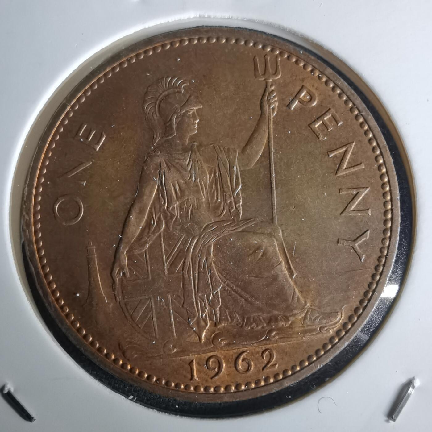 沼泽如烟--第980场 英国1962年1便士