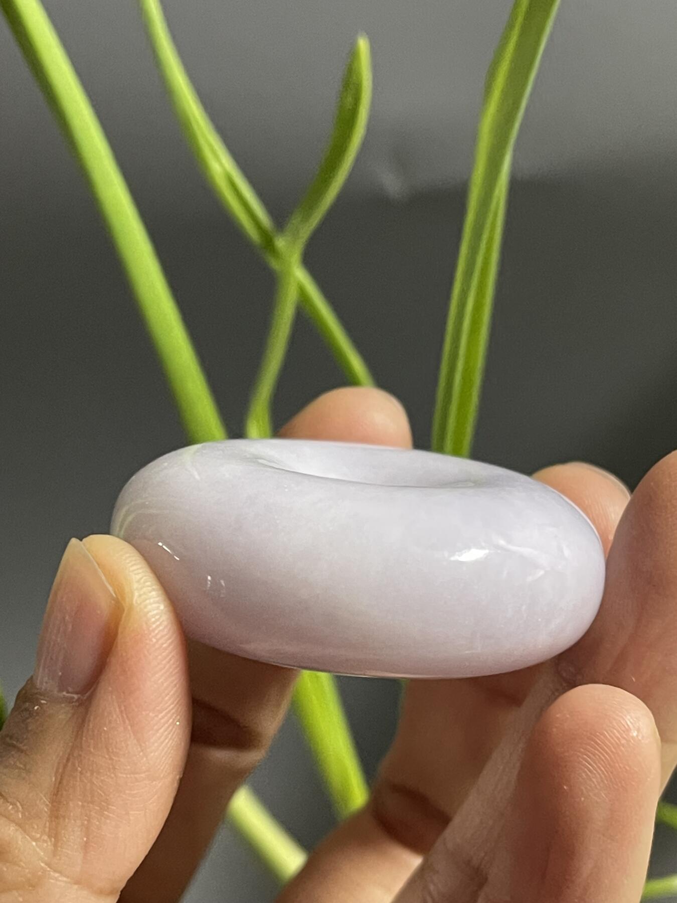 喵了个咪的第二期玉器杂项拍卖 天然翡翠紫罗兰大平安扣