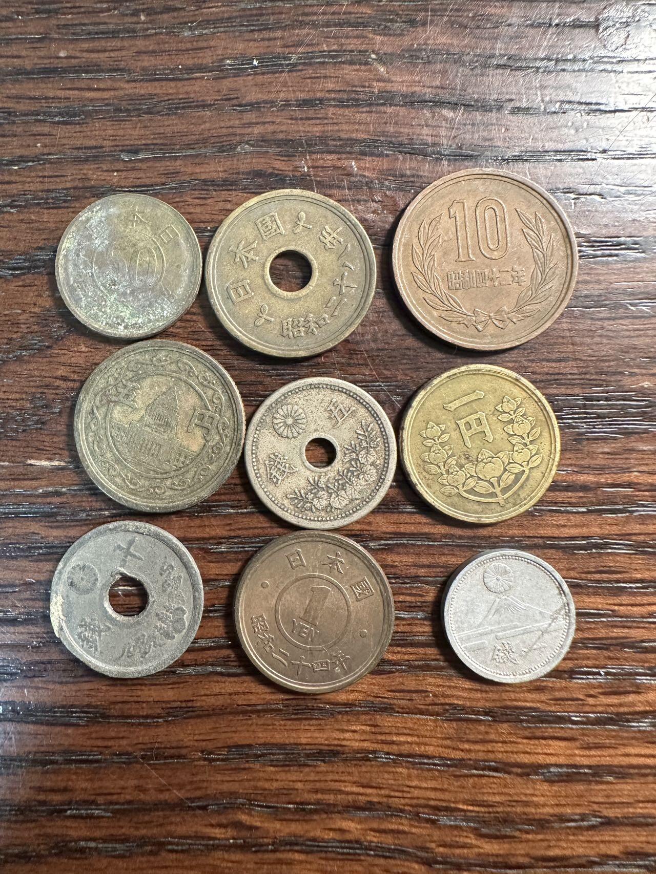 蒂克钱币-第58场 外国散币 奥运/博览会纪念章免佣限时拍 日本 各时期辅币 9枚