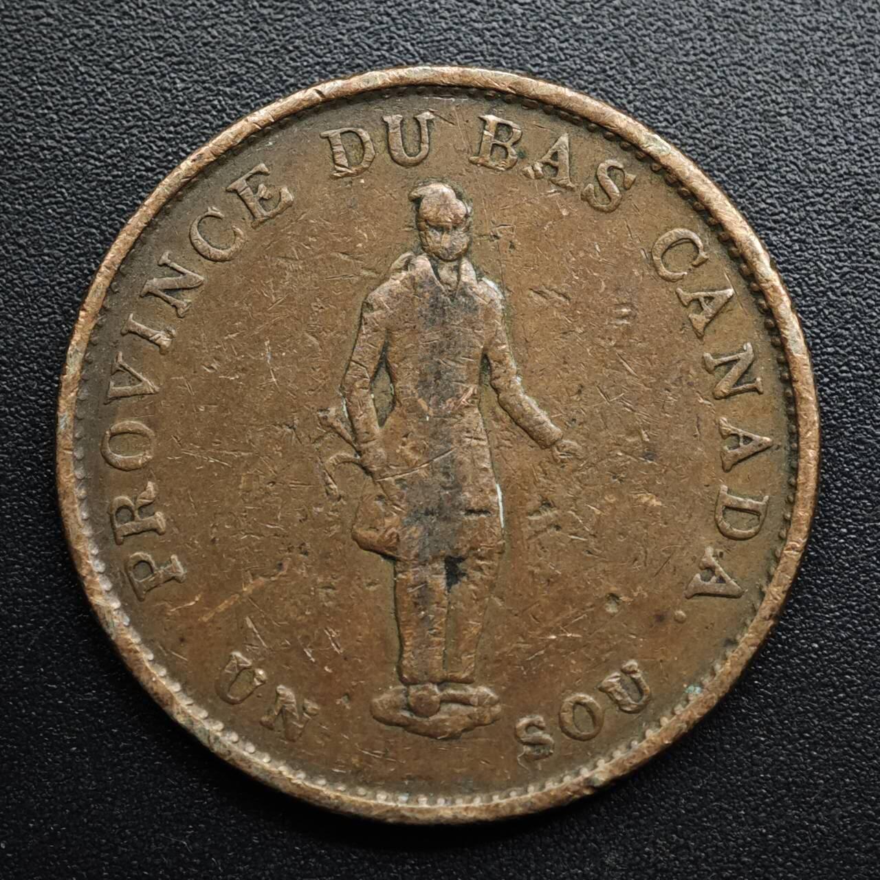 【淘币小摊】限时拍第八百五十七拍  老铜币场  满百包邮可预留两周  周一统一发货  下加拿大1837年半便士铜币代币