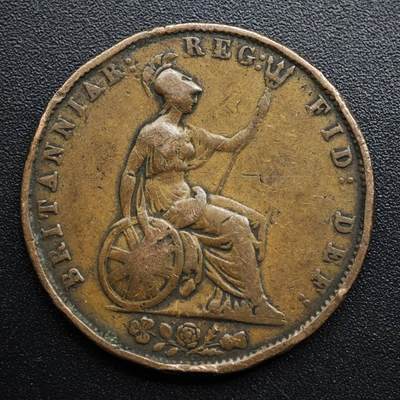 【淘币小摊】限时拍第八百五十七拍  老铜币场  满百包邮可预留两周  周一统一发货  - 英国1854年维多利亚半便士铜币