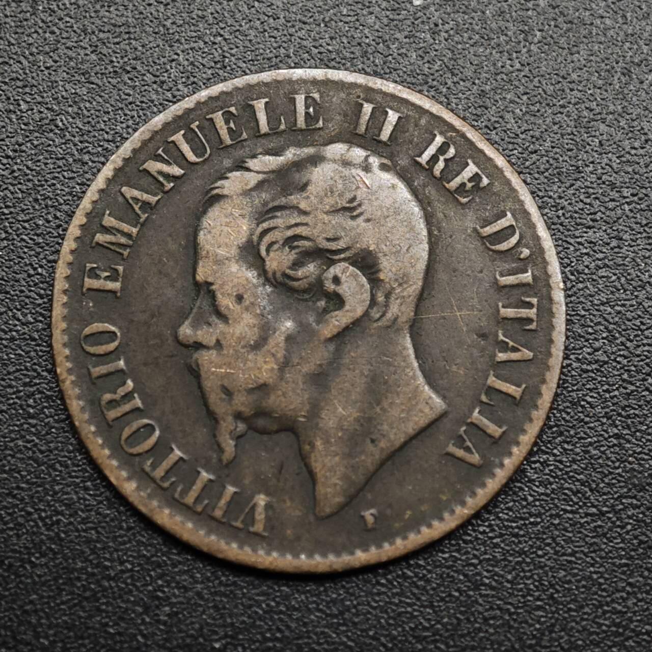 【淘币小摊】限时拍第八百五十七拍  老铜币场  满百包邮可预留两周  周一统一发货  意大利1861年2分铜币