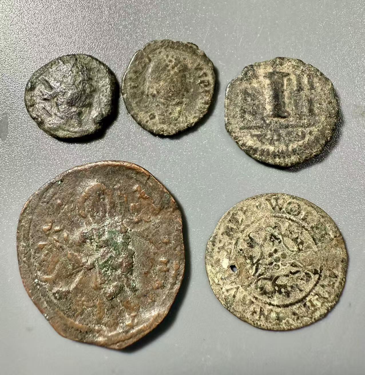 七河·世界币章小拍（总第37期）（周二结标） 罗马、拜占庭、中世纪纽伦堡钱币一组 