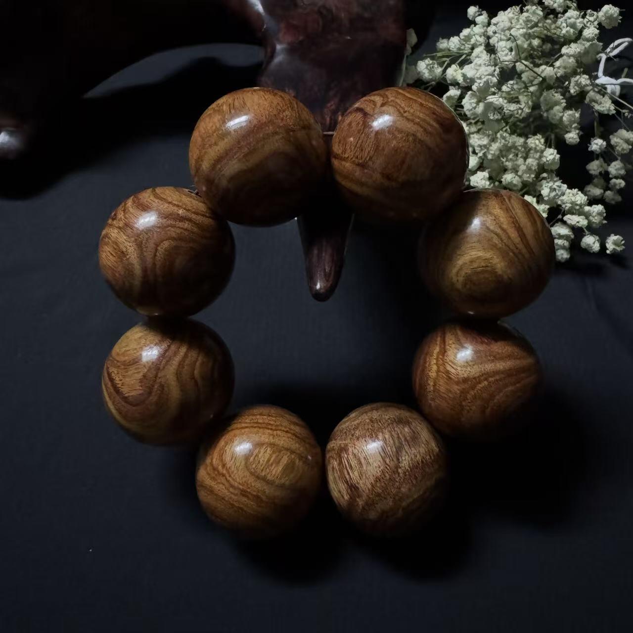 零元拍：海南黄花梨 霸气大手珠 35MM 霸气吧