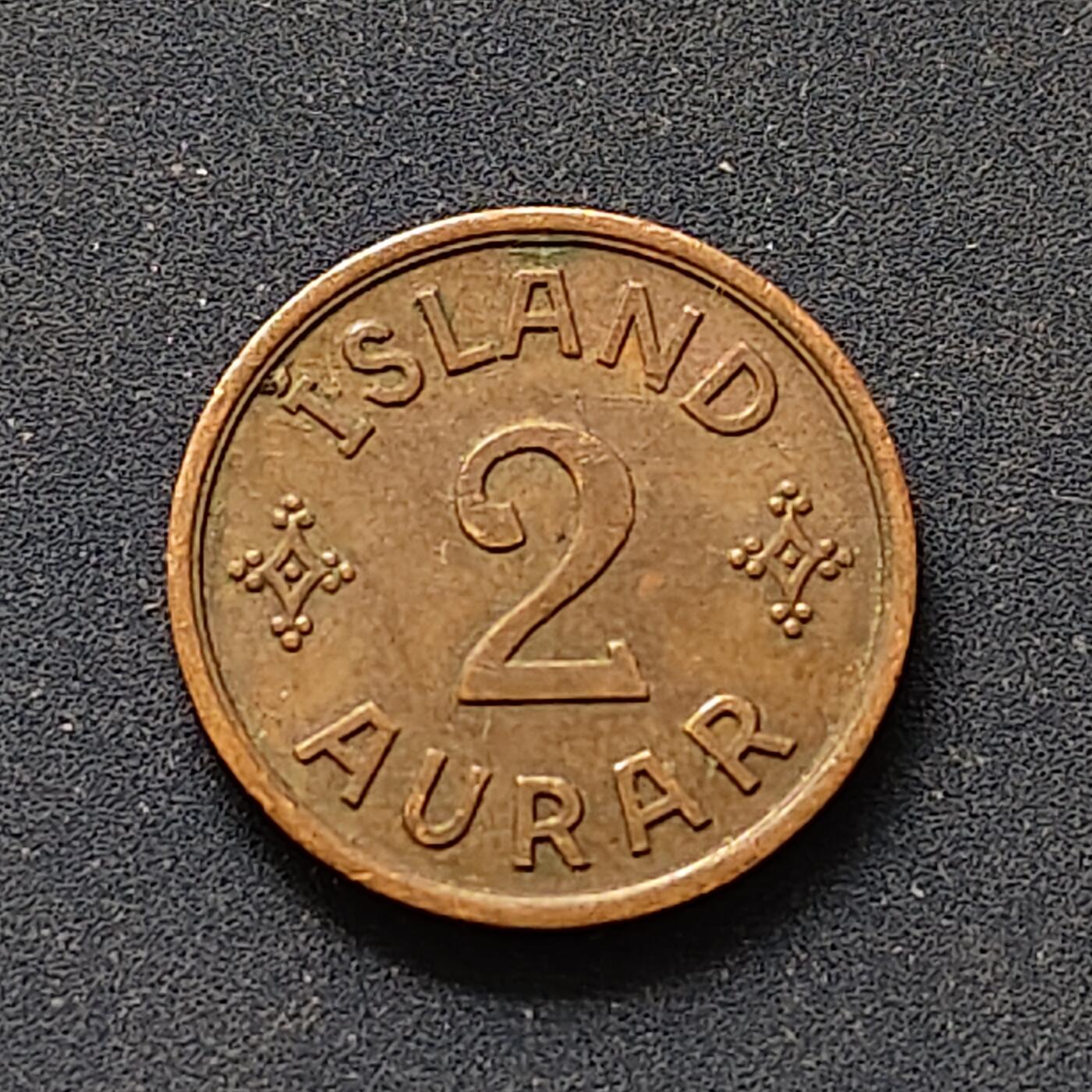 【全场包邮】纯粹捡漏拍498场-持续更新中 丹属冰岛1942年2奥拉铜币 AU品相