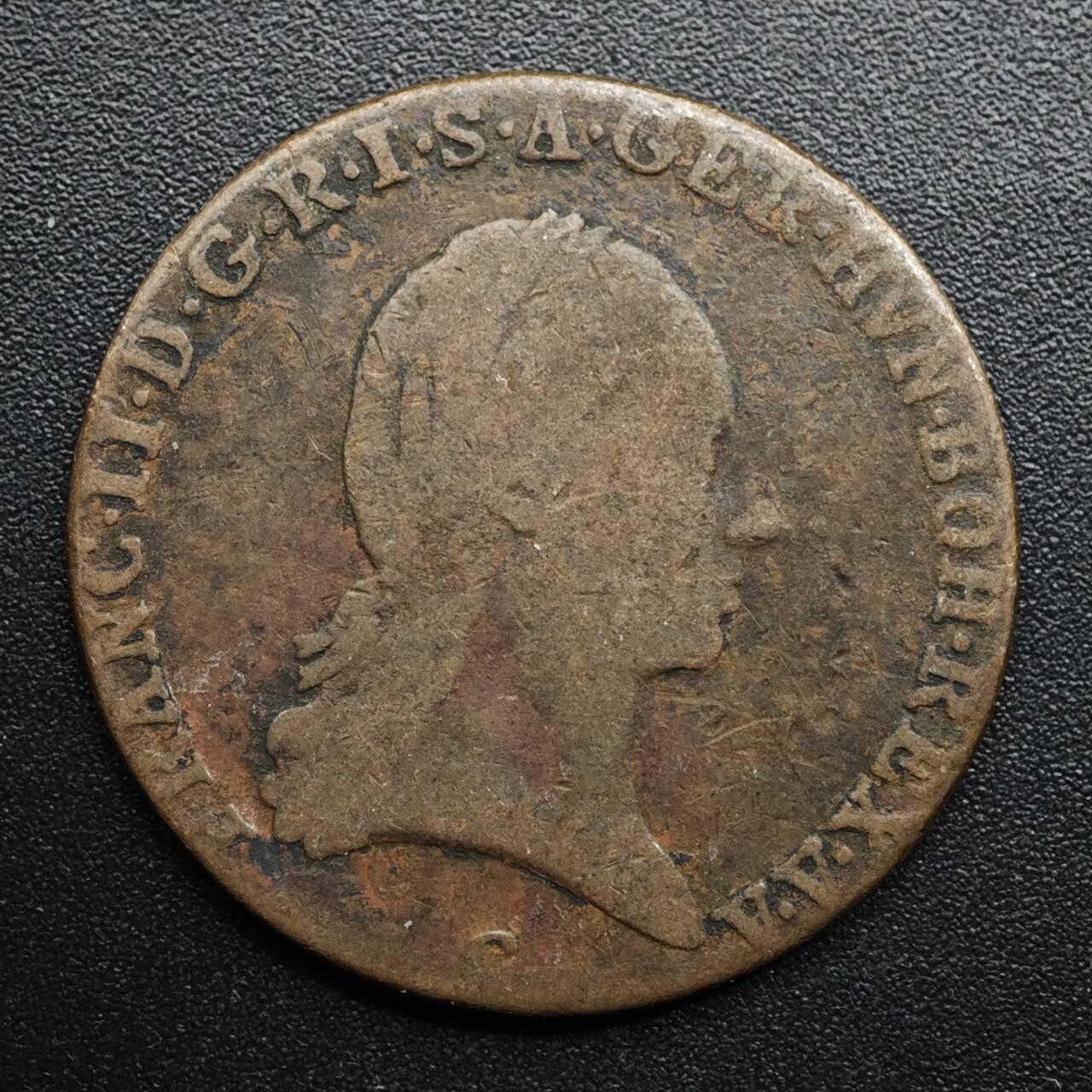 【淘币小摊】限时拍第八百五十七拍  老铜币场  满百包邮可预留两周  周一统一发货  奥地利1800年3克鲁泽铜币