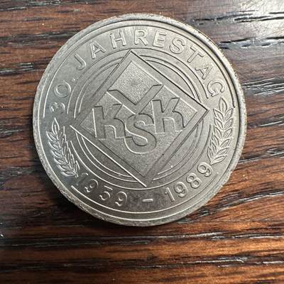 蒂克钱币-第58场 外国散币 奥运/博览会纪念章免佣限时拍 - 东德1989年 小动物协会成立30周年纪念章