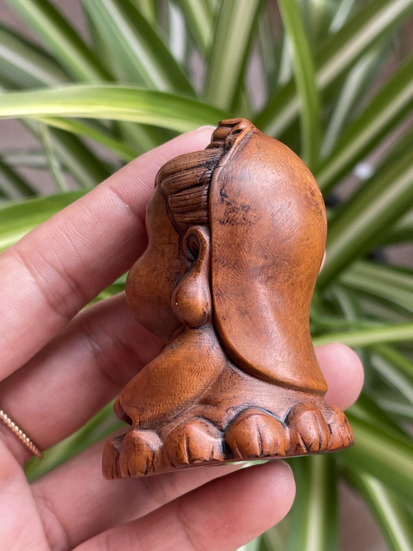 喵了个咪的第三期木器杂项小摆件拍卖 黄杨木Q版观音