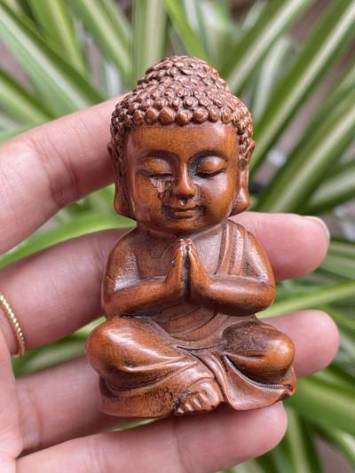 喵了个咪的第三期木器杂项小摆件拍卖 - 黄杨木佛