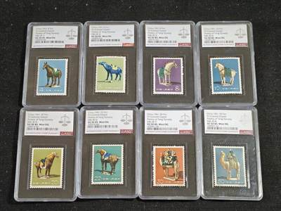 刘世昌艺术品销售中心～虎踞龙蟠*金杨在线联拍群第516期 - 1961年特46. 《唐三彩》  特种邮票（ASG VF/XF85   编号：1050578-055）一套8枚。