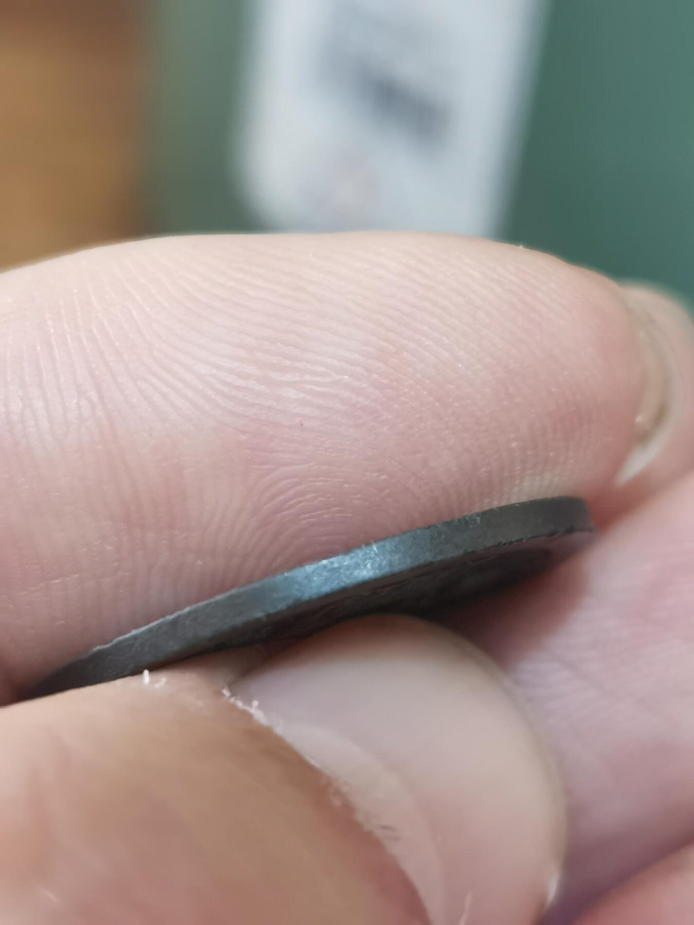 直边开元通宝黑漆古