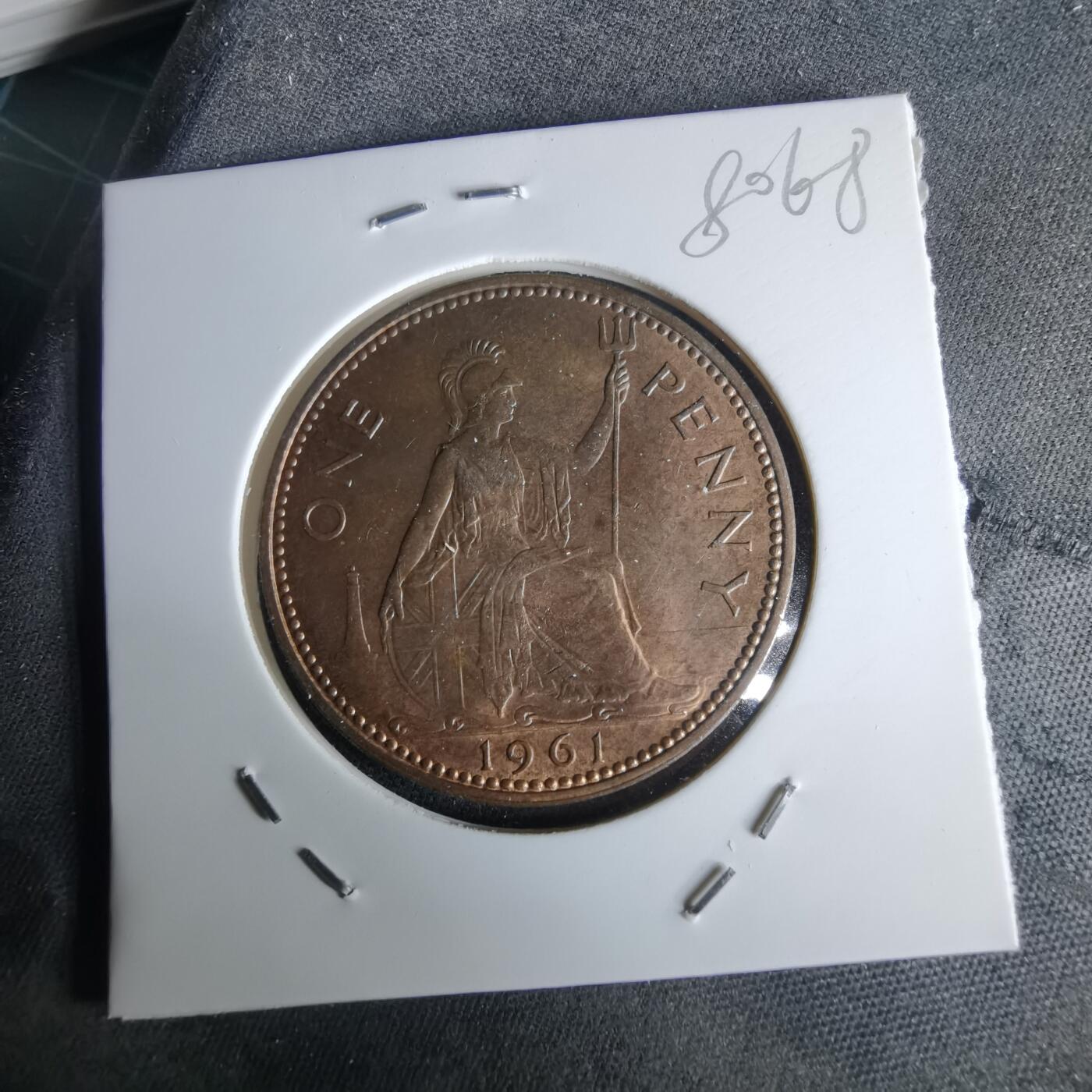 沼泽如烟--第980场 英国1961年1便士