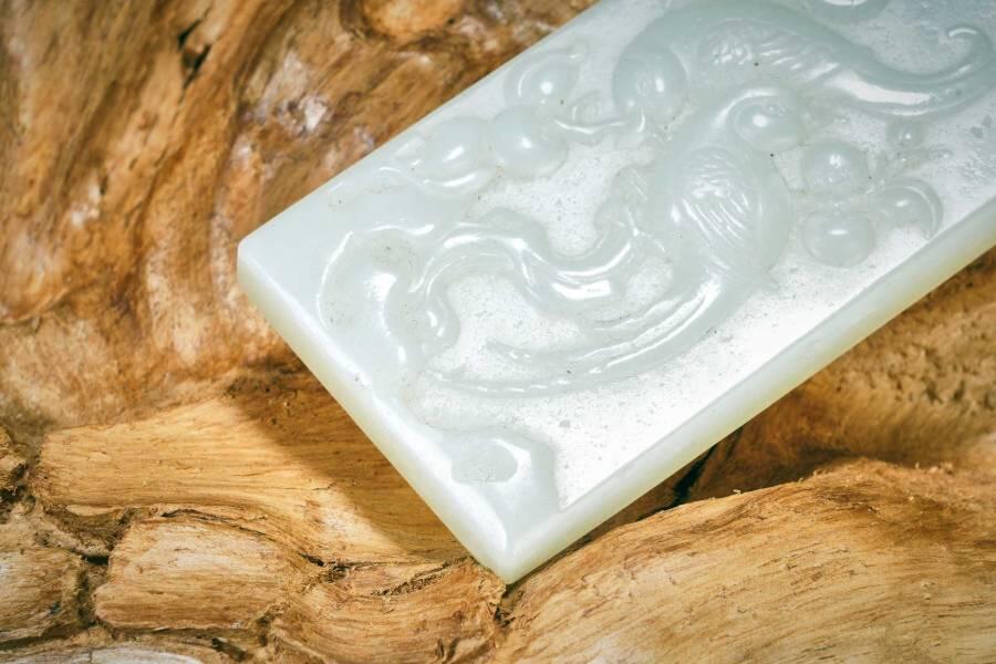 上海都达杂项专场十一（全场包邮） 和田玉籽料精雕《双喜临门》挂件89-17