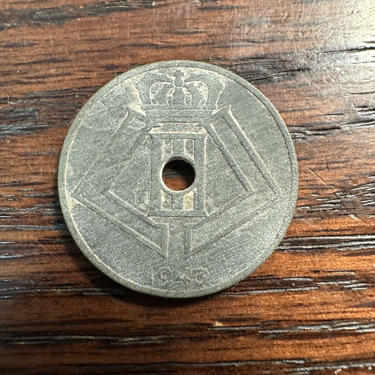 蒂克钱币-第58场 外国散币 奥运/博览会纪念章免佣限时拍 比利时 1940年 25分 锌币