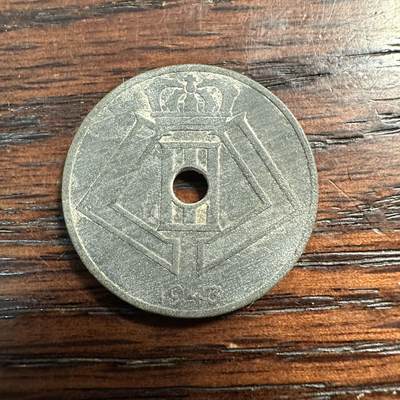 蒂克钱币-第58场 外国散币 奥运/博览会纪念章免佣限时拍 - 比利时 1940年 25分 锌币