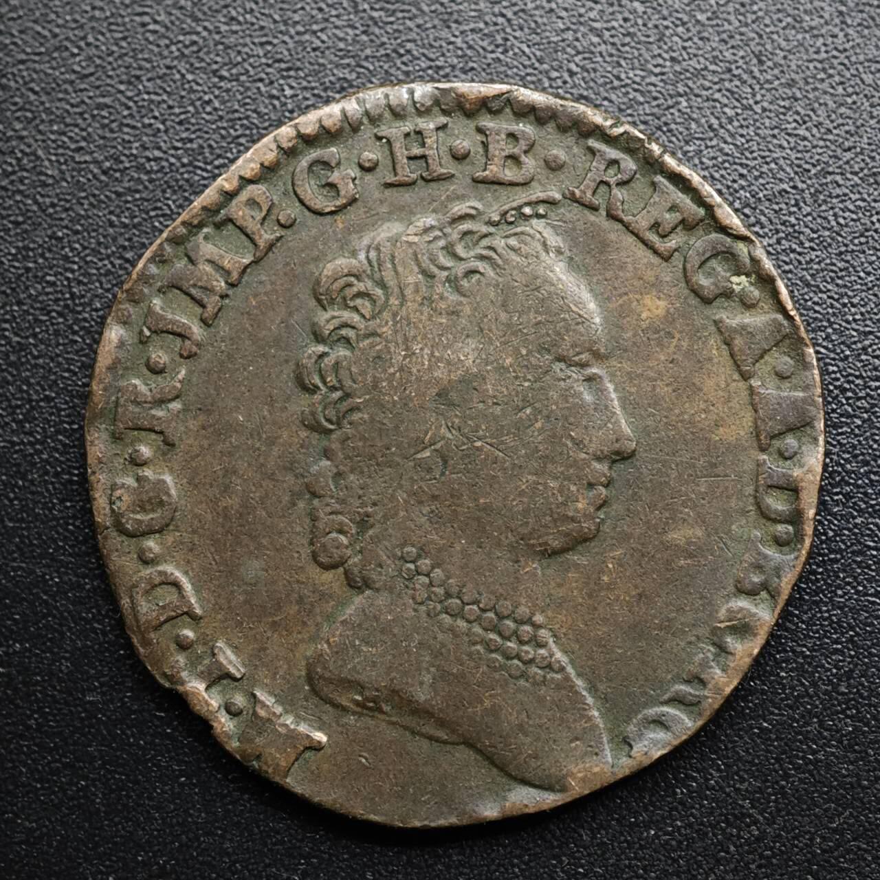 【淘币小摊】限时拍第八百五十七拍  老铜币场  满百包邮可预留两周  周一统一发货  奥属尼德兰1730年1杜伊特铜币