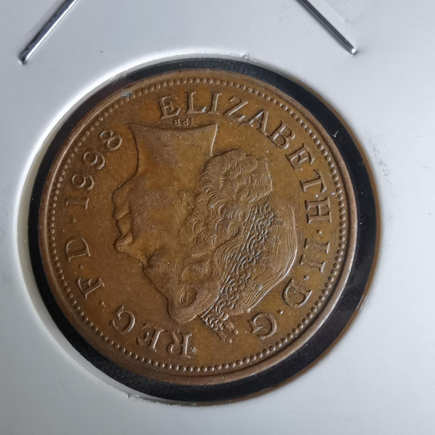 沼泽如烟--第980场 英国1998年二便士