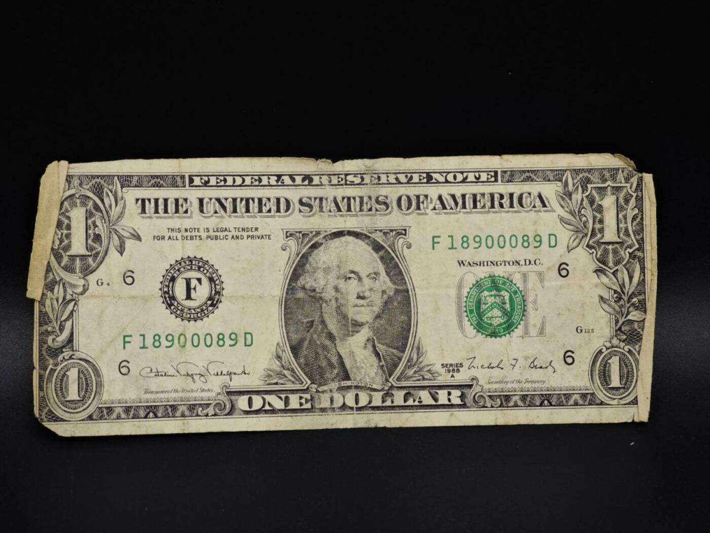 【淘币小摊】实时拍第八百五十六拍   无佣金福利纸币场   满百包邮可预留二周 每周一统一发货   美国1美元纸币【有折】