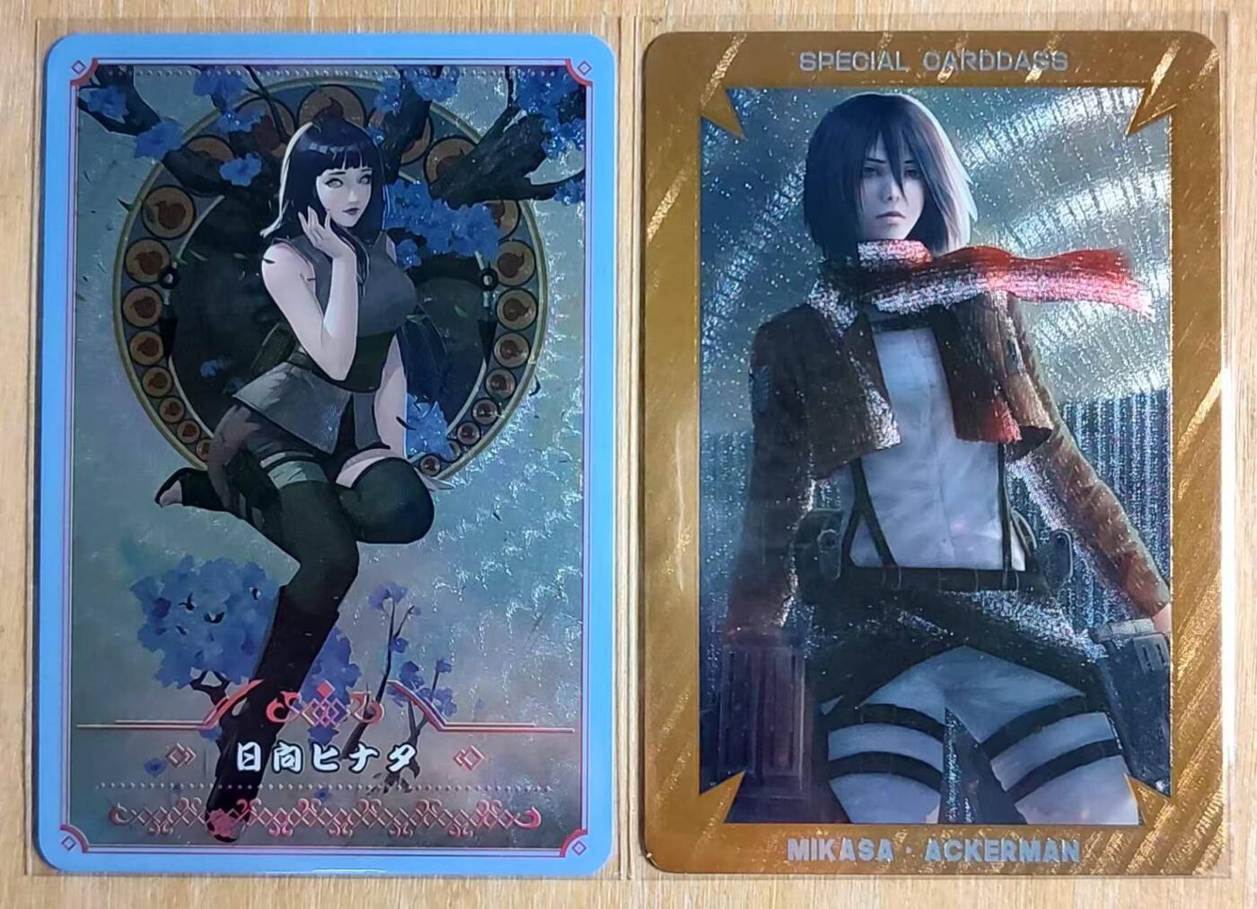 春节前倒数第二场！！龙虎卡牌-七四场（满200元包邮，无佣金，每周六结拍，欢迎送拍） 粗闪2张 江东卡牌 雏田+三笠阿克曼