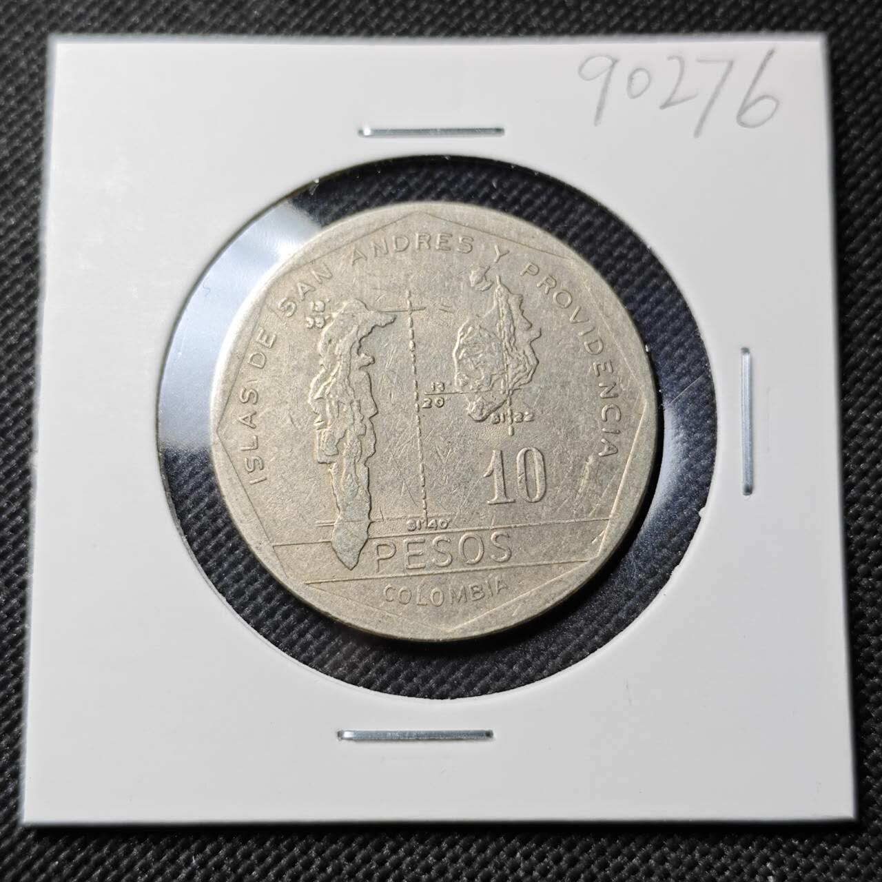 KK钱币收藏小铺  第390期  2月预留时间 周末发货  哥伦比亚10比索