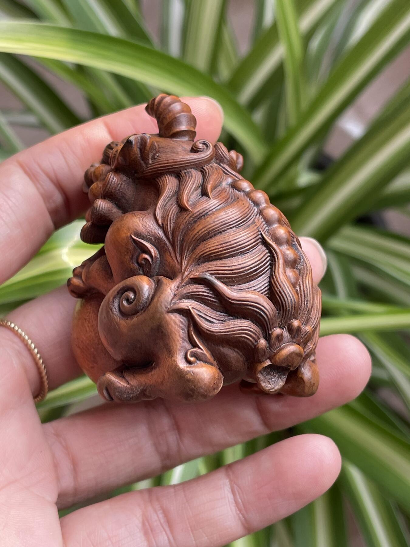 喵了个咪的第三期木器杂项小摆件拍卖 黄杨木有求必应