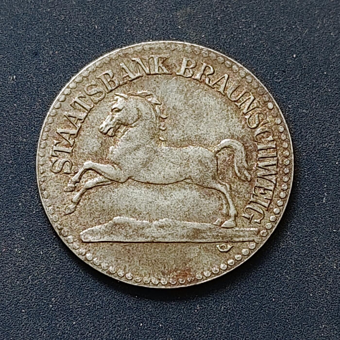 【全场包邮】纯粹捡漏拍498场-持续更新中 德国紧急状态布伦瑞克1920年50芬尼铁币