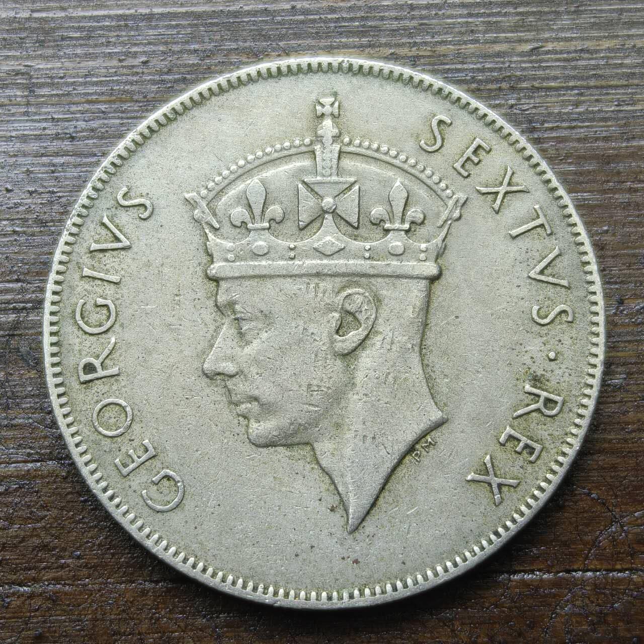 【铜匠收藏】★第142★散币专场 不寄存，30包邮。不满30元，支付5元运费。《接受代拍 代送NGC评级》 63【无寄存】英属东非 1先令 1948年 乔治六世